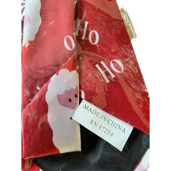 Red Musical Press Here Novelty Christmas Tie Plays Jingle Bells 54" - Picture 2 of 7